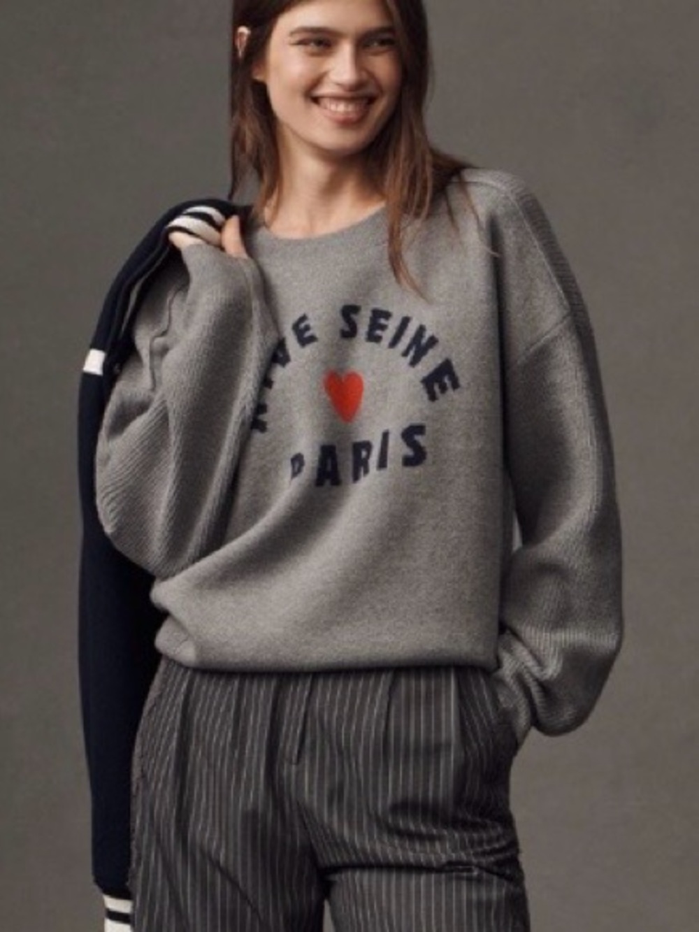 Anthropologie Maeve Graphic Ribbed-Hem Sweater Large NWT - Picture 3 of 10